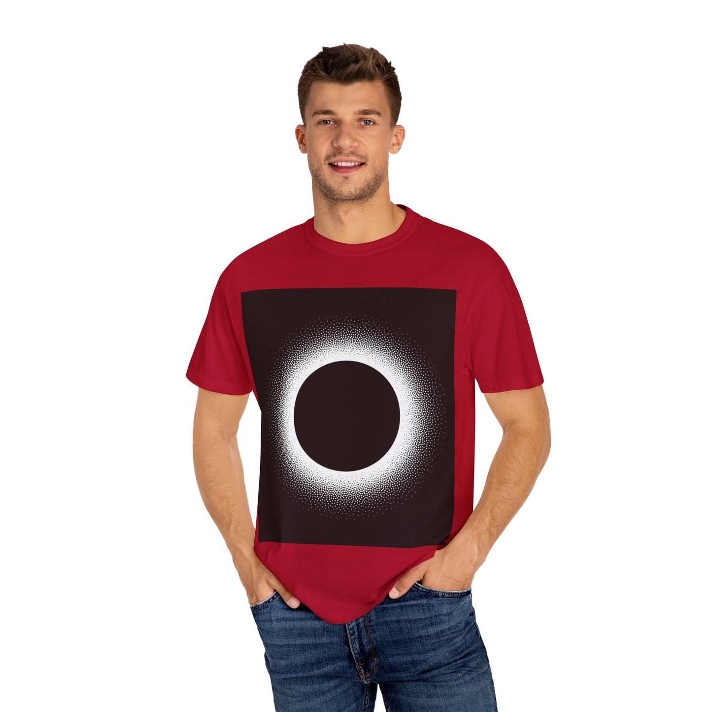 Minimalist Circle Design Unisex Garment-Dyed T-Shirt