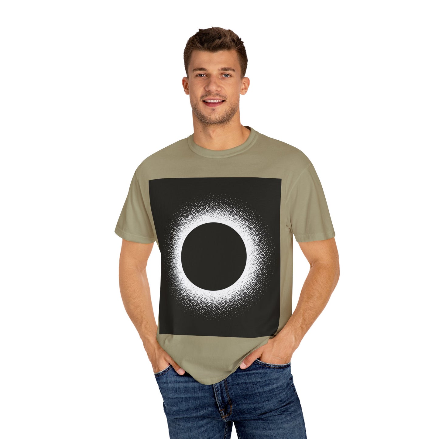 Minimalist Circle Design Unisex Garment-Dyed T-Shirt