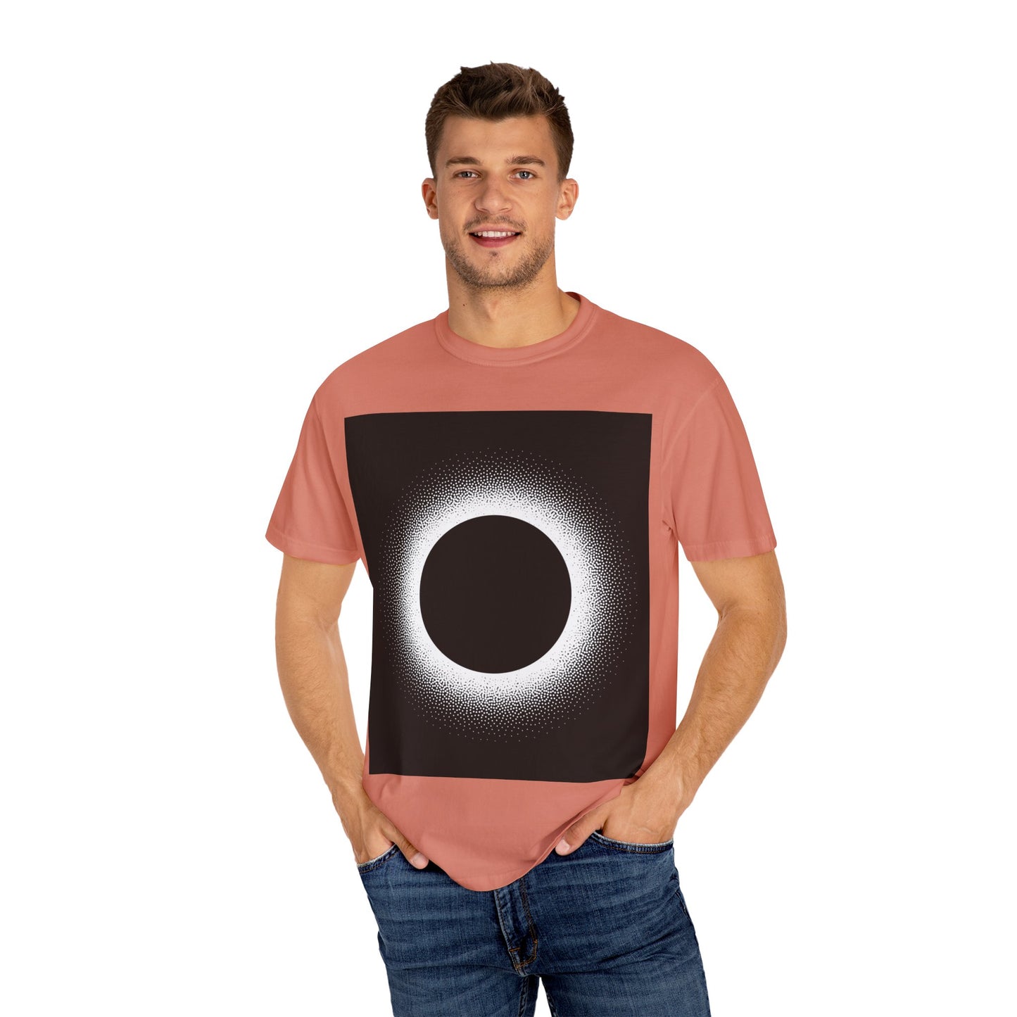Minimalist Circle Design Unisex Garment-Dyed T-Shirt