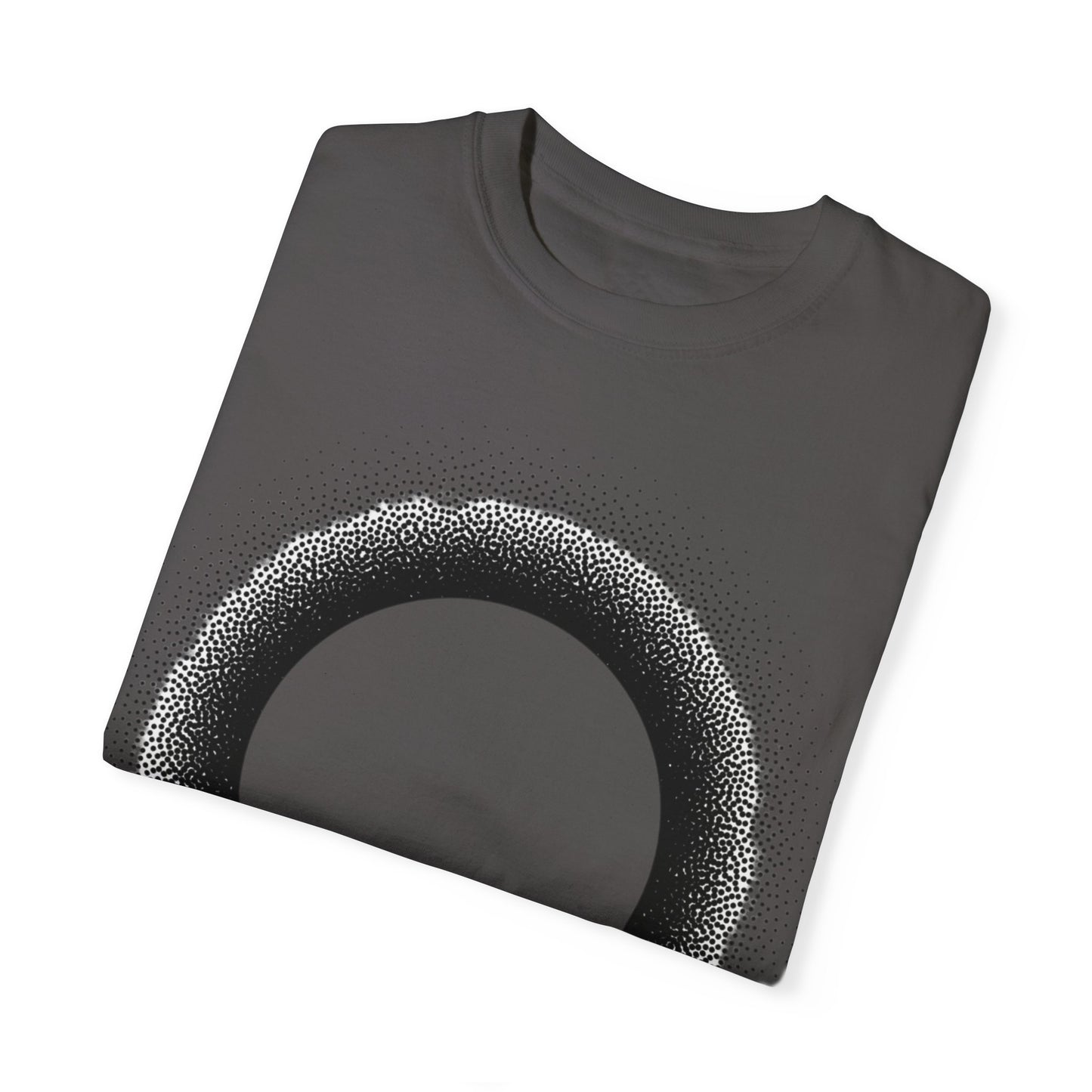 Unisex Garment-Dyed T-Shirt with Minimalist Black Circle Design