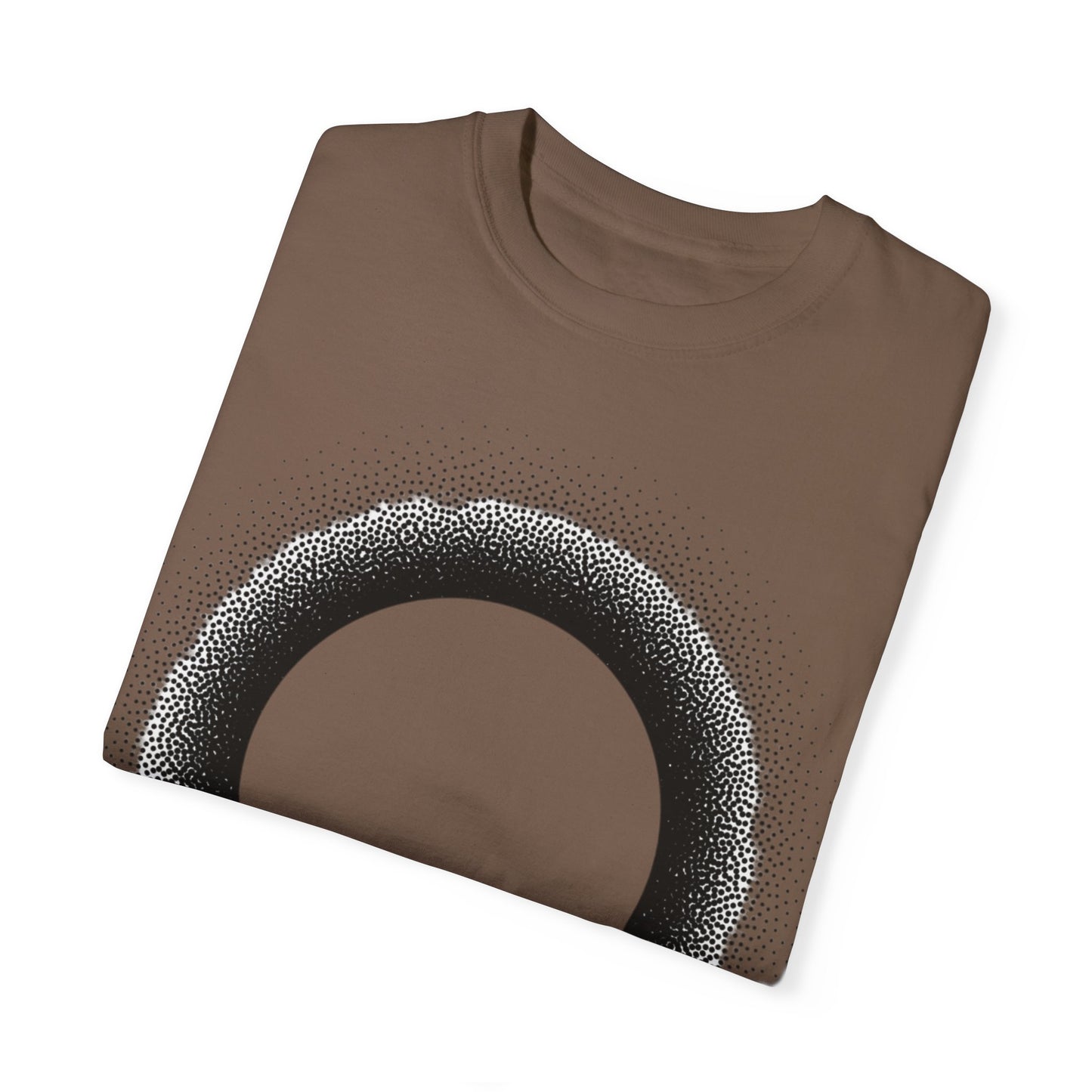 Unisex Garment-Dyed T-Shirt with Minimalist Black Circle Design