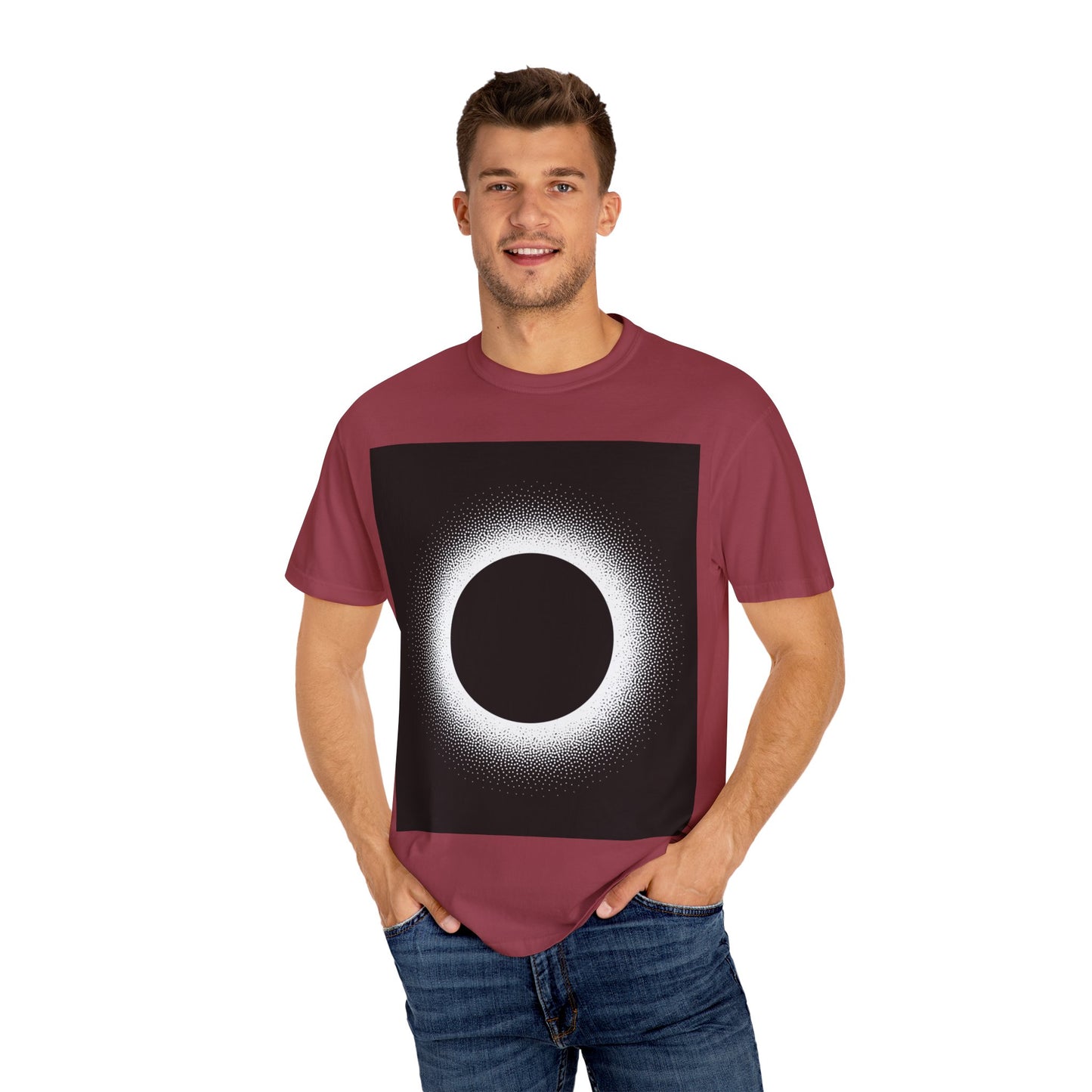 Minimalist Circle Design Unisex Garment-Dyed T-Shirt