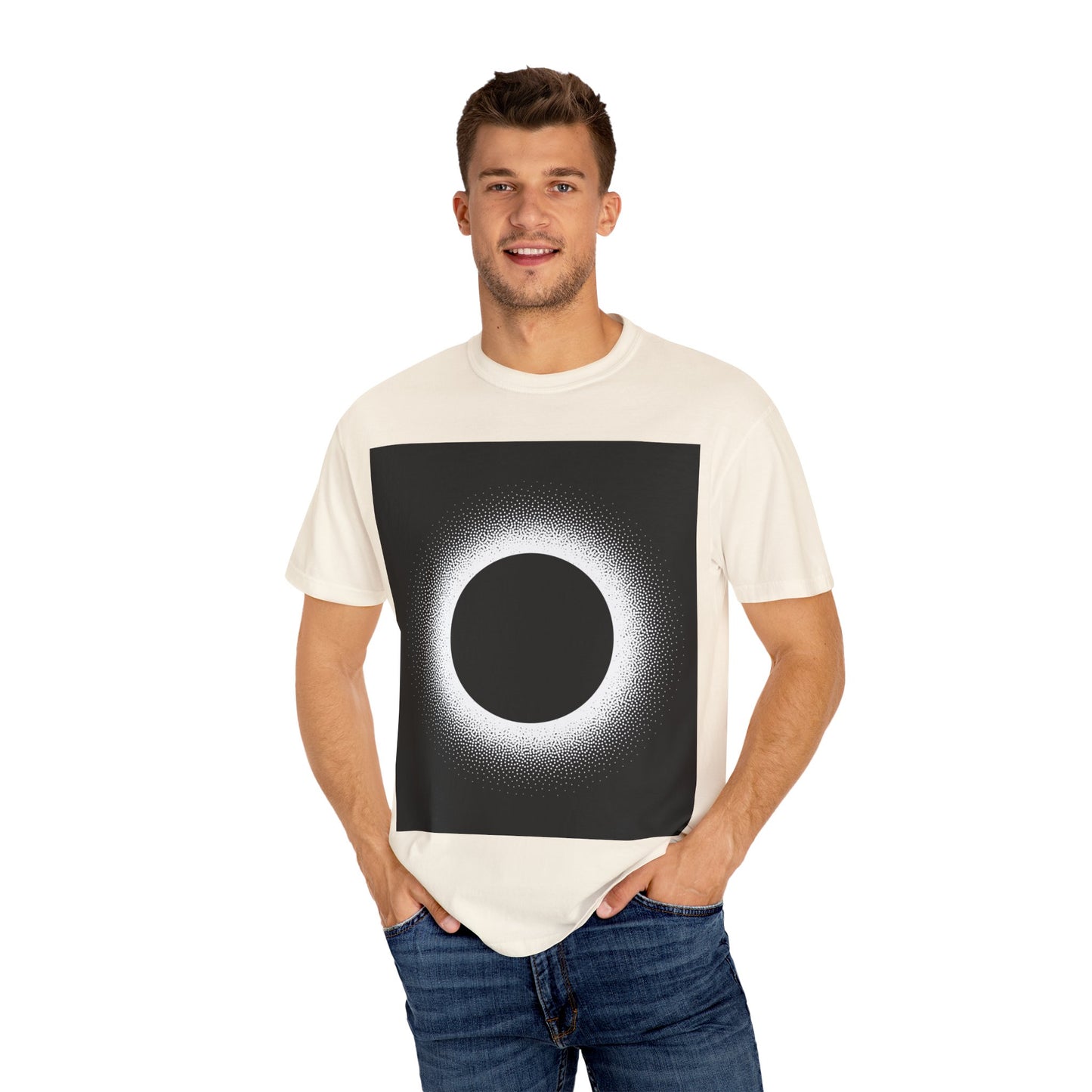 Minimalist Circle Design Unisex Garment-Dyed T-Shirt