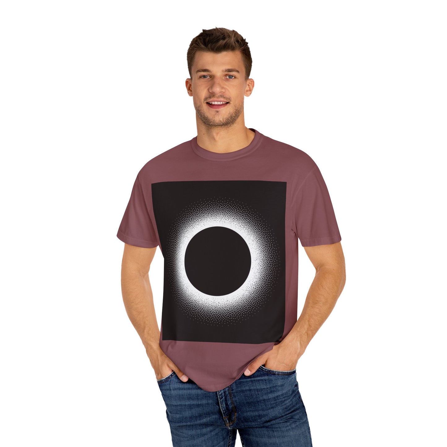 Minimalist Circle Design Unisex Garment-Dyed T-Shirt