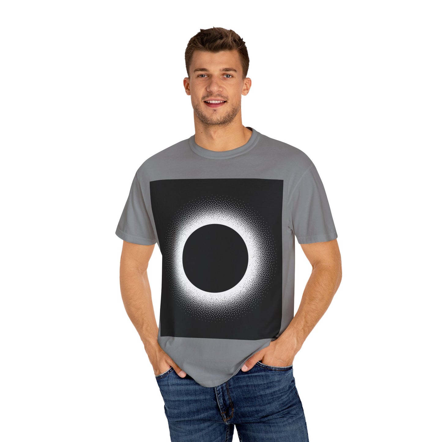 Minimalist Circle Design Unisex Garment-Dyed T-Shirt