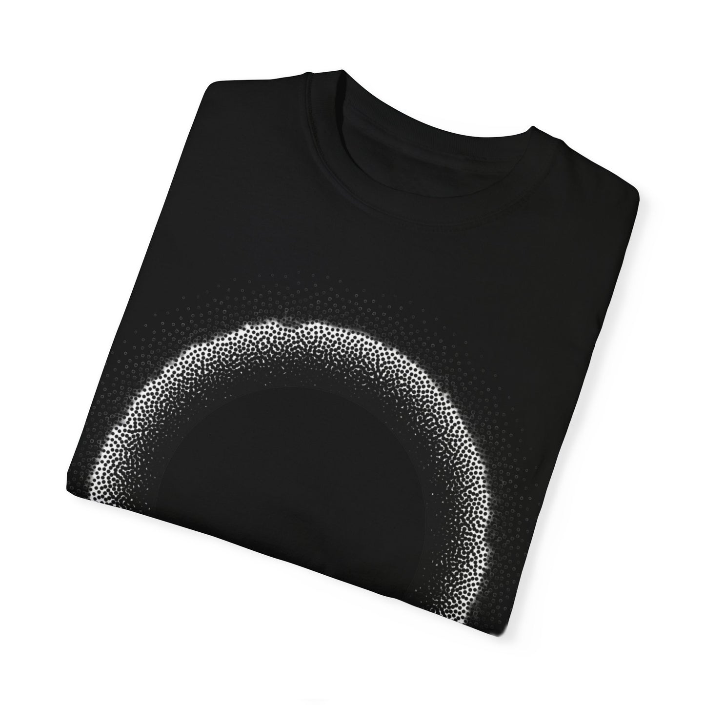 Unisex Garment-Dyed T-Shirt with Minimalist Black Circle Design