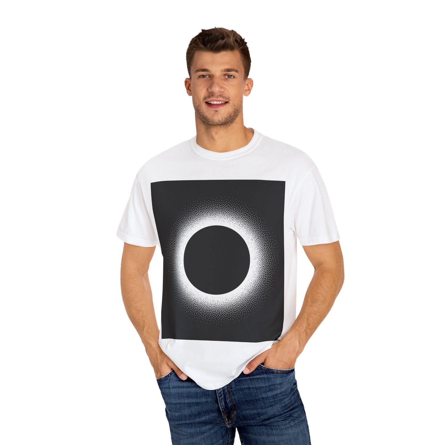 Minimalist Circle Design Unisex Garment-Dyed T-Shirt