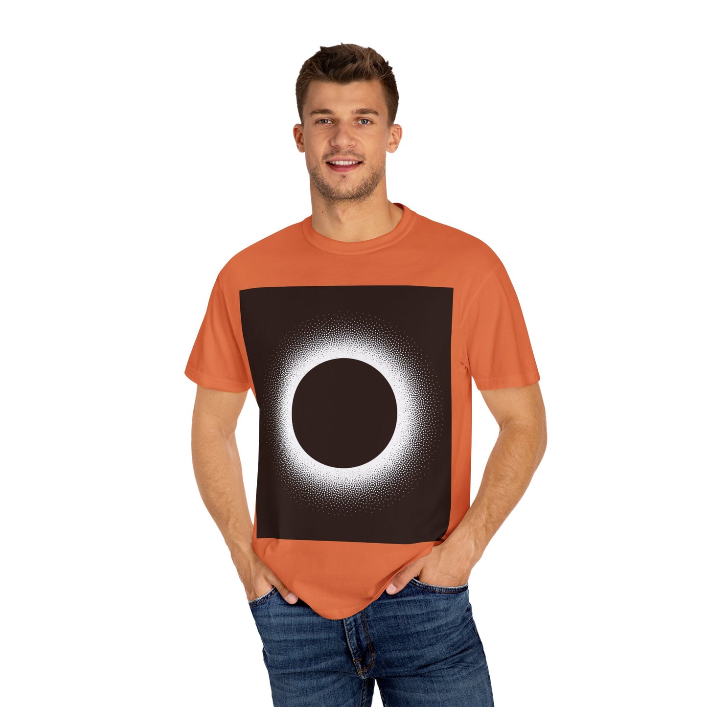 Minimalist Circle Design Unisex Garment-Dyed T-Shirt