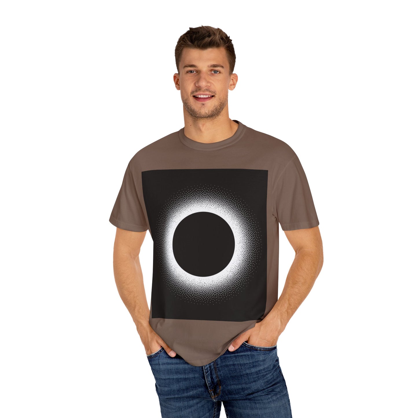 Minimalist Circle Design Unisex Garment-Dyed T-Shirt