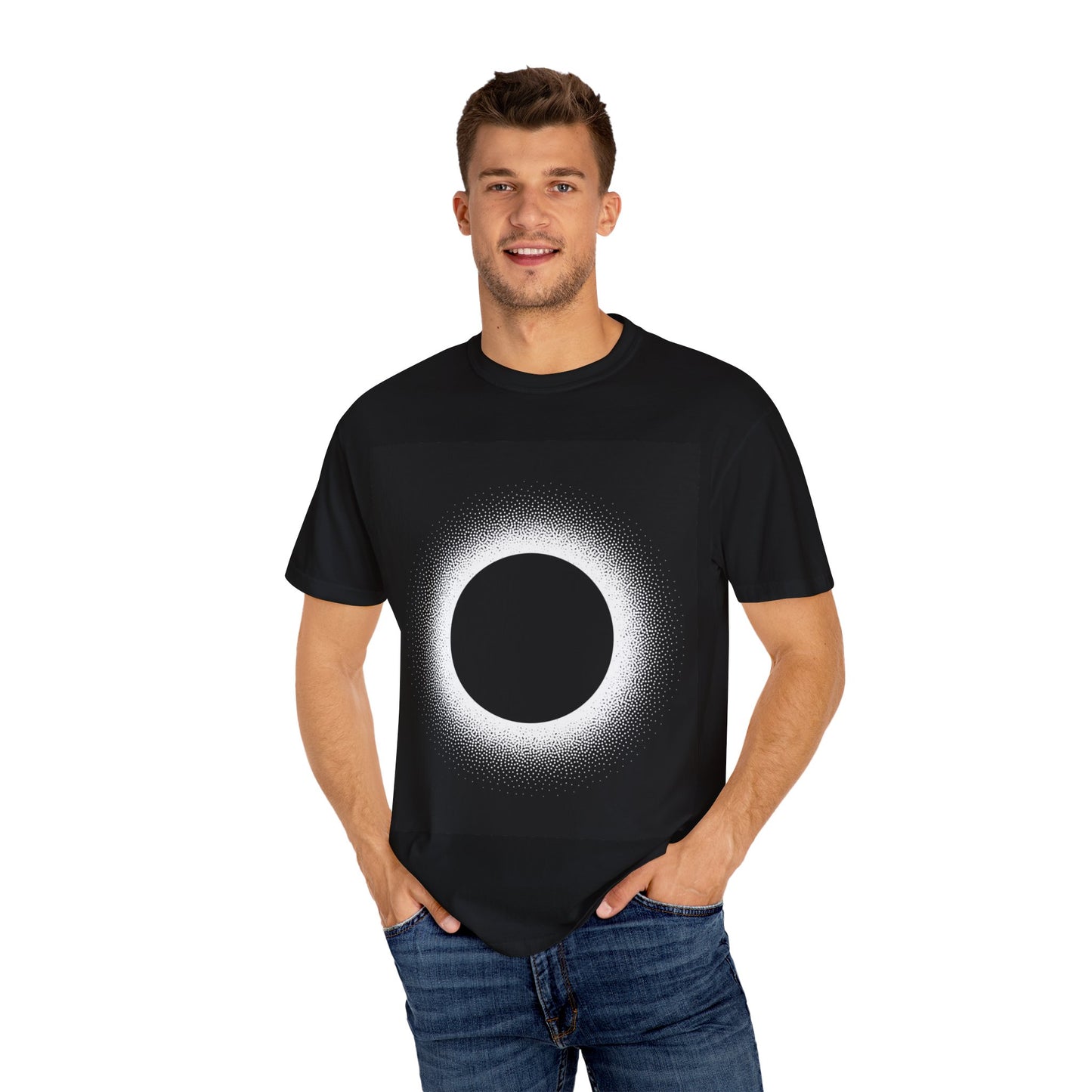 Minimalist Circle Design Unisex Garment-Dyed T-Shirt