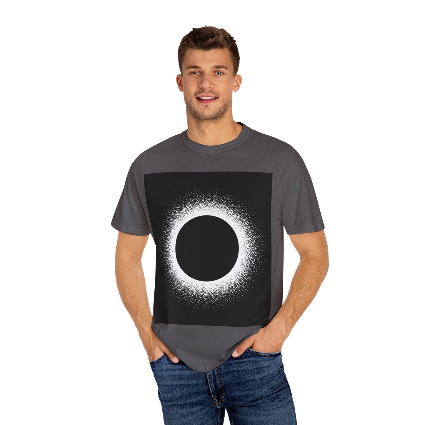 Minimalist Circle Design Unisex Garment-Dyed T-Shirt