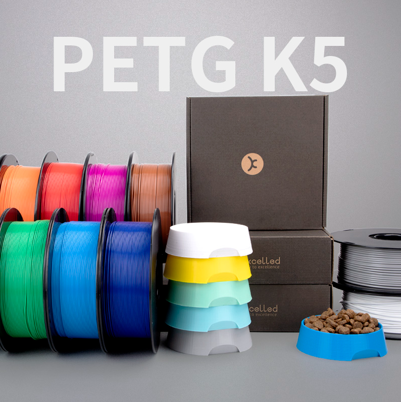 Kexcelled K5 PETG Black Filament - Versatile 3D Printing Material