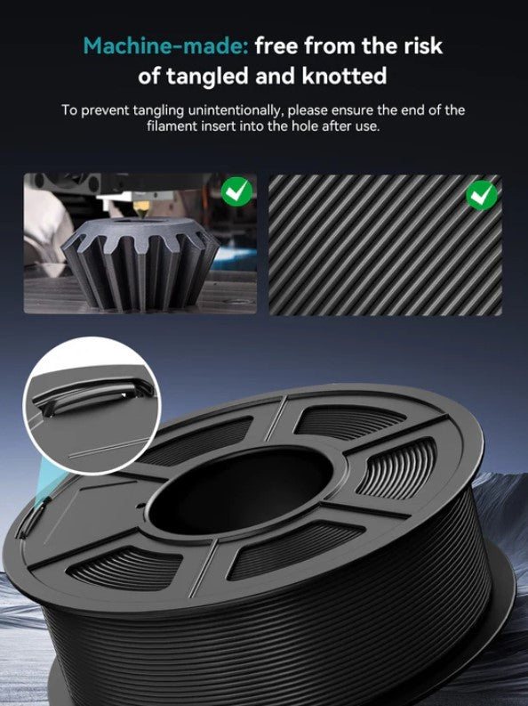 Sunlu PLA Black Filament - High Quality 3D Printing Material