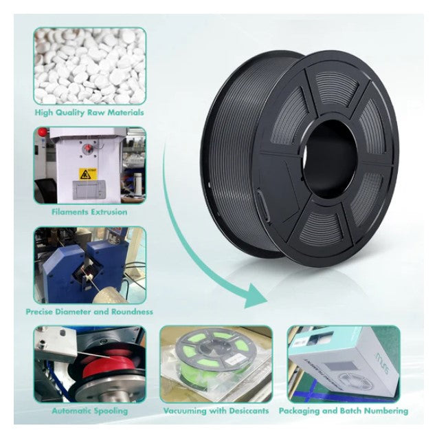 Sunlu PLA Black Filament - High Quality 3D Printing Material