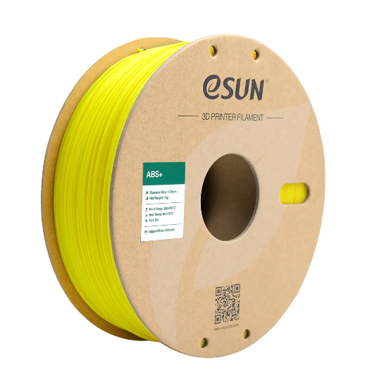 eSUN ABS+ Yellow Filament - Enhanced Durability for 3D Printing