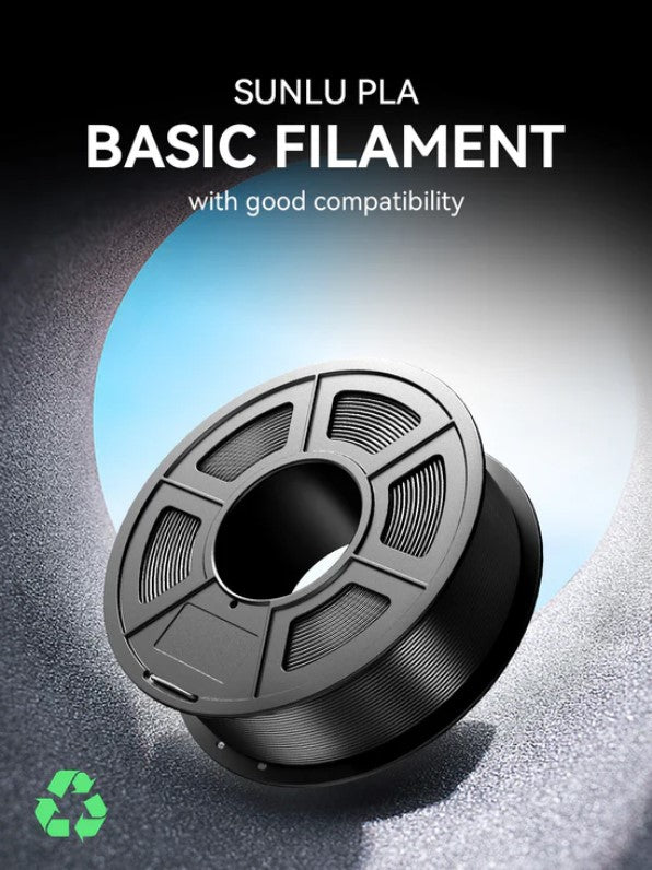 Sunlu PLA Black Filament - High Quality 3D Printing Material